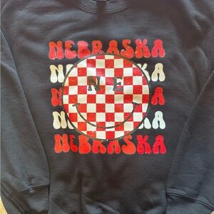 Medium Youth Black Nebraska Sweatshirt